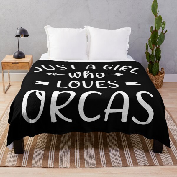 Item preview, Just a girl who loves orcas designed and sold by Catsloversdotme.