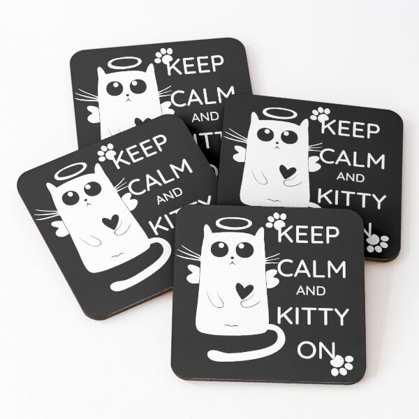 Item preview, Keep calm and kitty on designed and sold by Dankio.