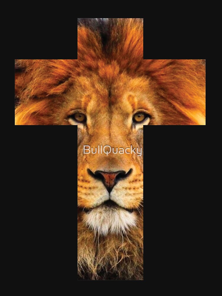 "Lion Cross - Christian Faith Tee" T-shirt by BullQuacky | Redbubble