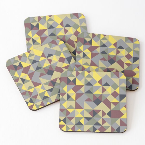 Item preview, Geometric shapes in abstract pattern in yellow and gray color palette designed and sold by acidmit.
