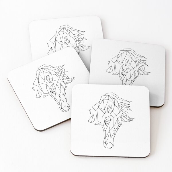 Item preview, Horse Head Polygonal Line Art designed and sold by 5thSeason.