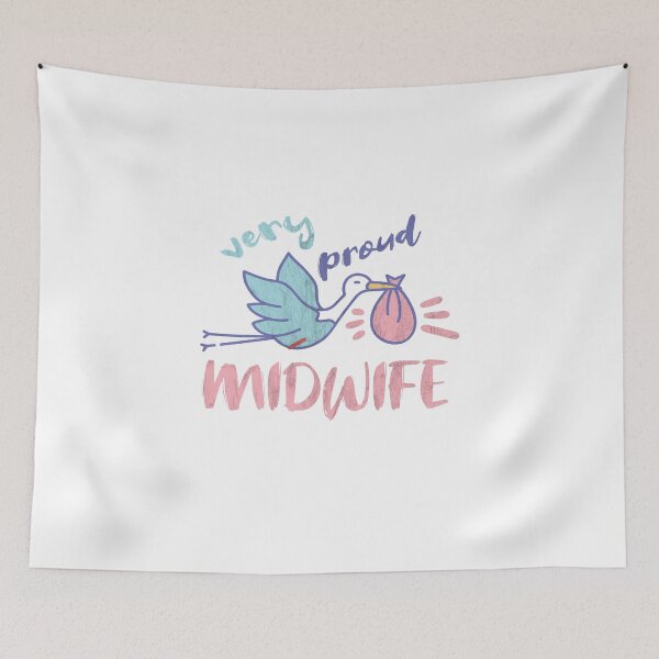 Item preview, Very proud midwife midwife stork brings baby designed and sold by lsvds.
