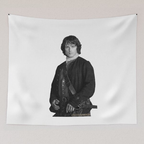 Item preview, Outlander Jamie Staring Black and White designed and sold by RubyKing94.