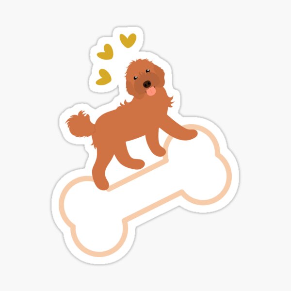 "Cute Ruby Red Cockapoo Cavapoo Cavoodle" Sticker for Sale by ...