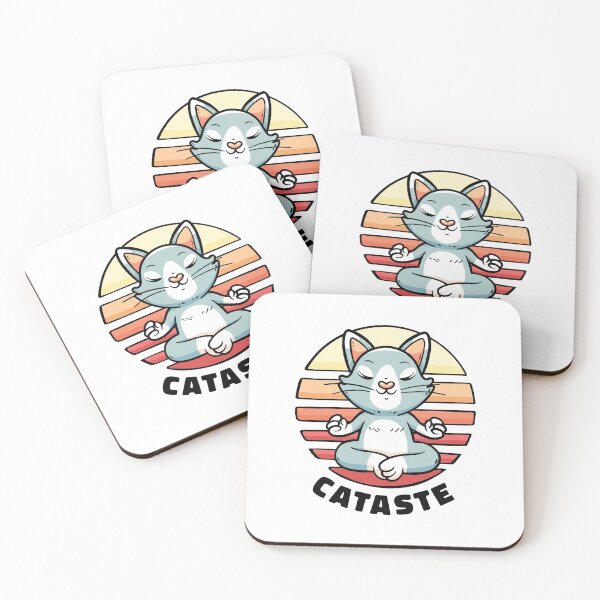 Item preview, Cataste, Baby Yoga cat, vintage illustration.  Cat mother Gift, Funny cat lover design. Funny quote.  designed and sold by RoManSmArt.