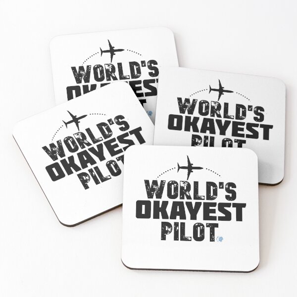 Item preview, World's Okayest Pilot funny pilot gifts and ideas designed and sold by The Full Cart.