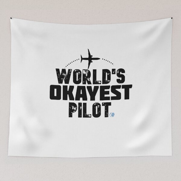 Item preview, World's Okayest Pilot funny pilot gifts and ideas designed and sold by The Full Cart.
