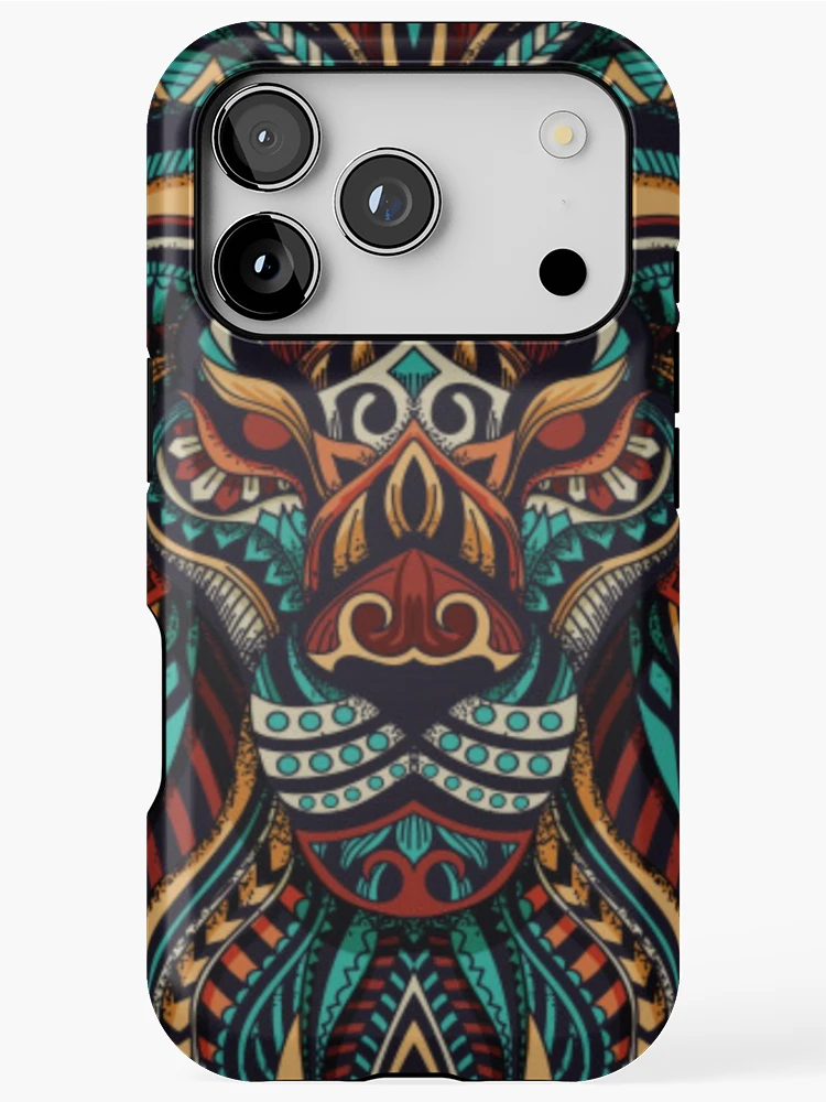 Thumbnail 1 of 4, iPhone Case, Lion mandala designed and sold by Rakos-Merch.