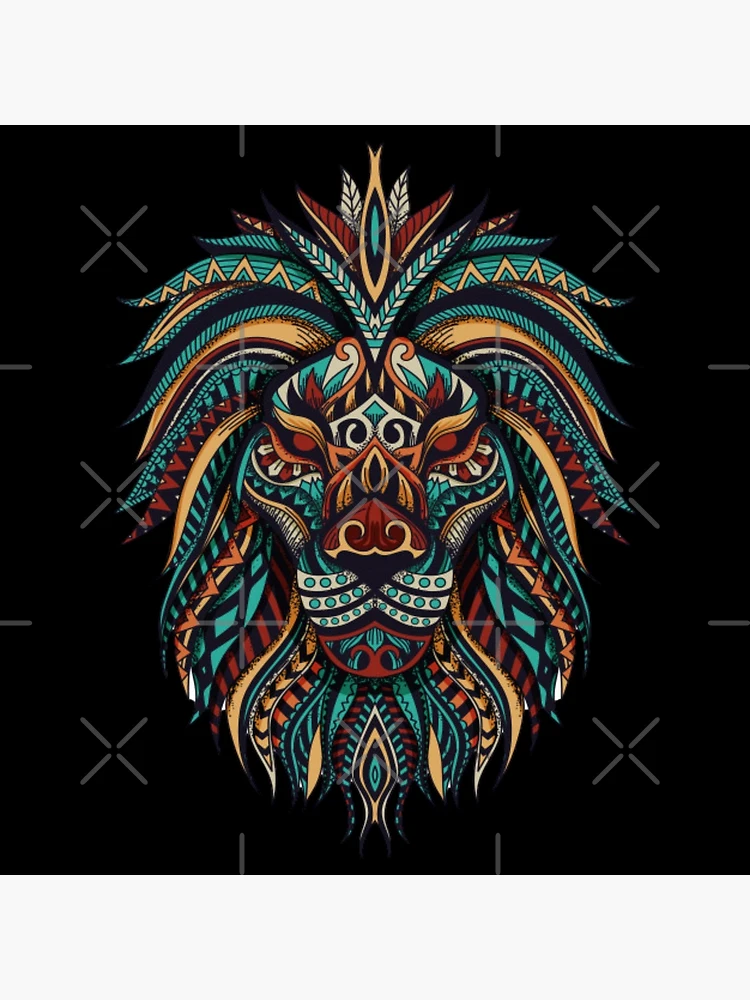Thumbnail 3 of 3, Poster, Lion mandala designed and sold by Rakos-Merch.