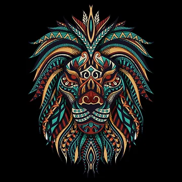 Artwork thumbnail, Lion mandala by Rakos-Merch