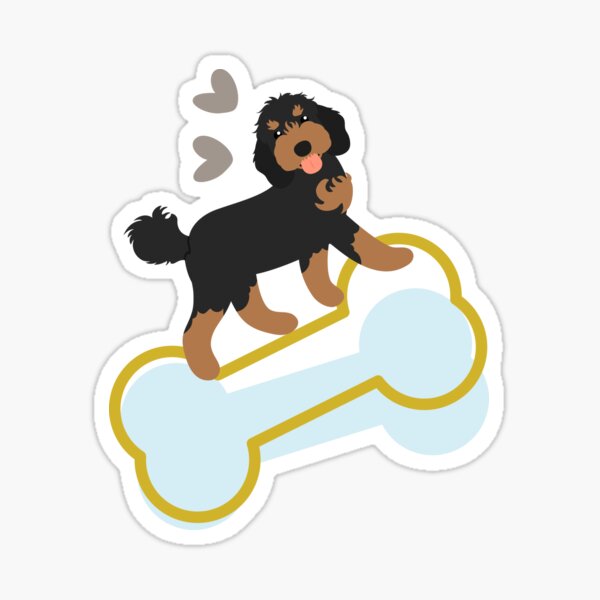 Item preview, Cute Black and Tan Phantom Cockapoo Cavapoo Cavoodle designed and sold by Lulupainting.