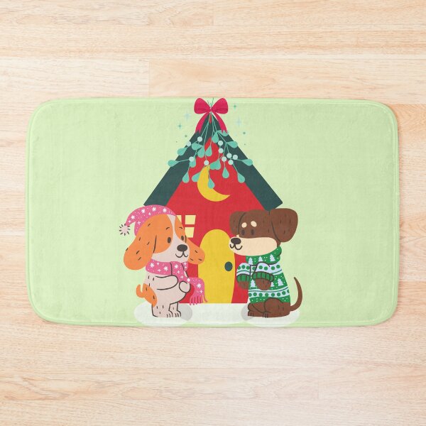 Item preview, Doggy Christmas Tshirt Tee Shirt Love Story Cute Funny Kawaii Graphic Cartoony Design for Apparel Accessories Home Decor Skins Totes Bags Wall Art Stickers designed and sold by Rocbebe.