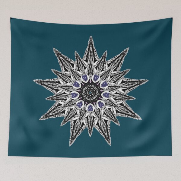 Item preview, Star mandala kaleidoscope geometric heady wire wrapped jewelry designed and sold by IMNIUM.
