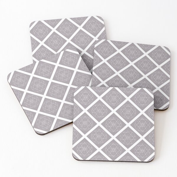 Item preview, Sri Yantra on Diagonal Plaid Pattern (Light Mauve) designed and sold by squishyrainbow.