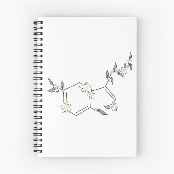 Item preview, Serotonin Molecule Hand Drawn With Flowers designed and sold by illhustration.
