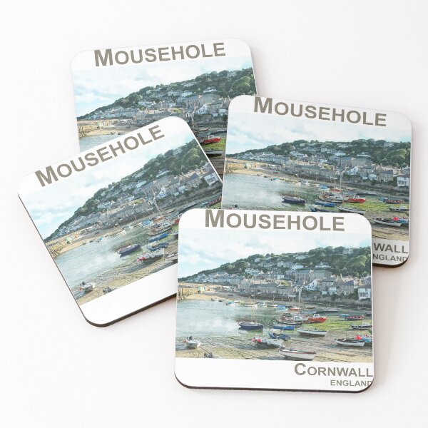 Item preview, Mousehole, Cornwall, England UK fishing harbour village art designed and sold by BarbaraGlebska.