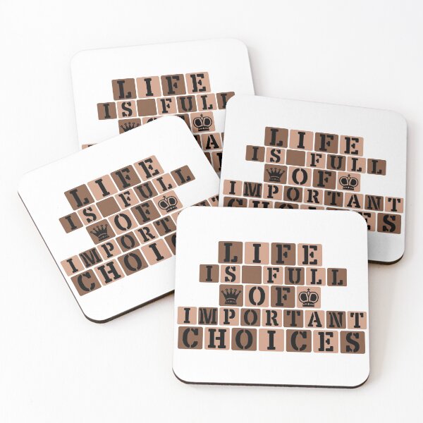 Item preview, Life Is Full Of Important Choices (Chess) || Black Text designed and sold by Moka898.