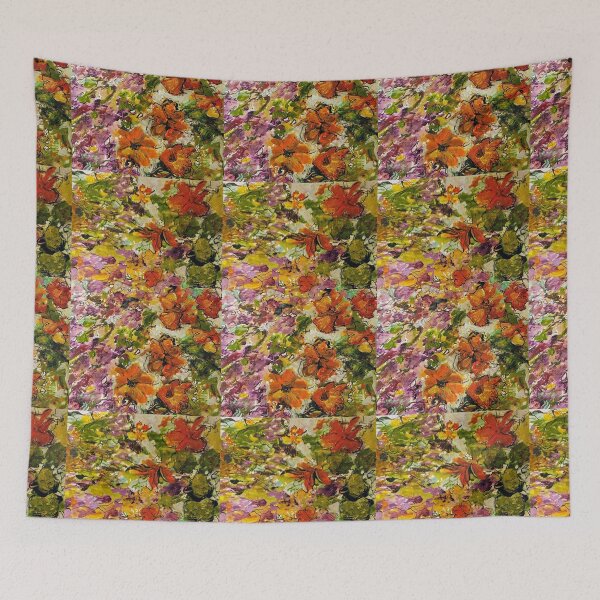 Item preview, Blue BAY Floral from Original Acrylic Design VIVBRAD  designed and sold by vivbrad.