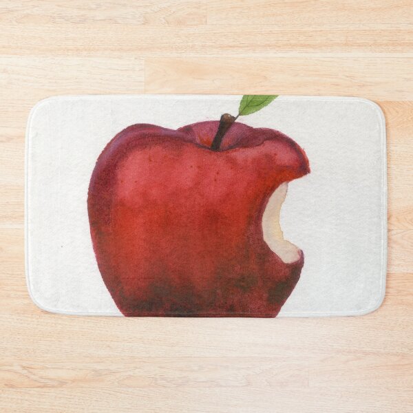 Item preview, bitten apple: watercolor painting designed and sold by kosarandrea.