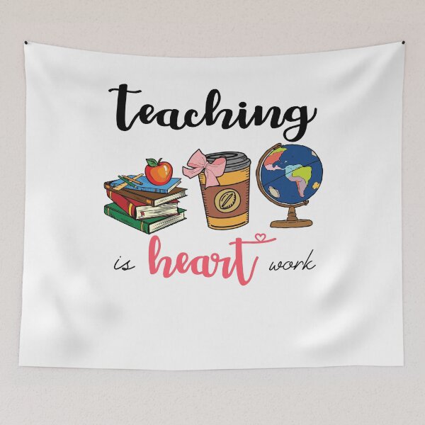 Item preview, teaching is a heart work Teach love inspire-teacher love student gift designed and sold by Enraged46.