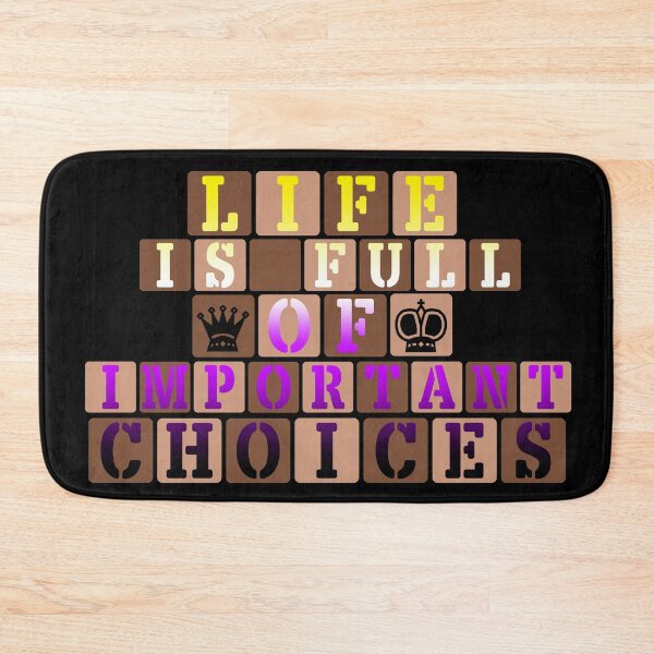 Item preview, Life Is Full Of Important Choices (Chess) || Non-Binary Text designed and sold by Moka898.