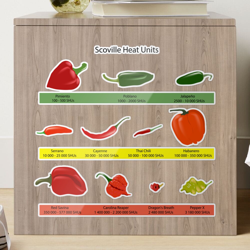 Scoville scale chilli peppers infographic Vector Image