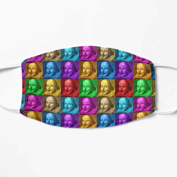 William Shakespeare Pop Art Flat Mask