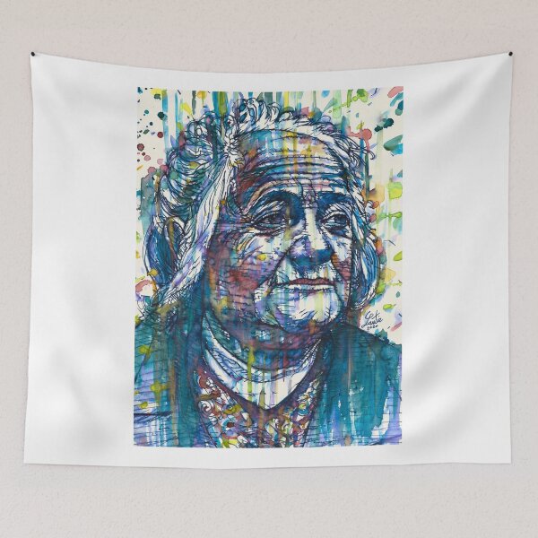 Item preview, CLARA ZETKIN watercolor and ink portrait designed and sold by lautir.