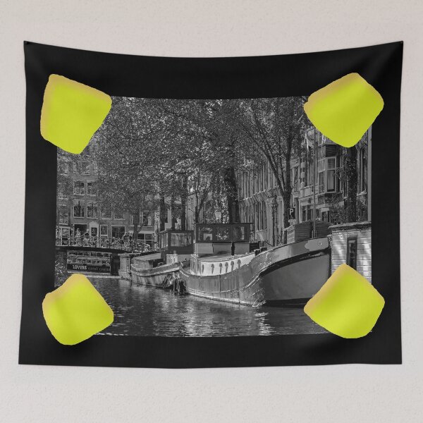Aperçu de l'œuvre Bateaux sur les canaux d'Amsterdam créée et vendue par Fashimation20.