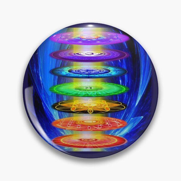 Item preview, Seven Chakras with Golden Ray designed and sold by KaiciCodedArt.