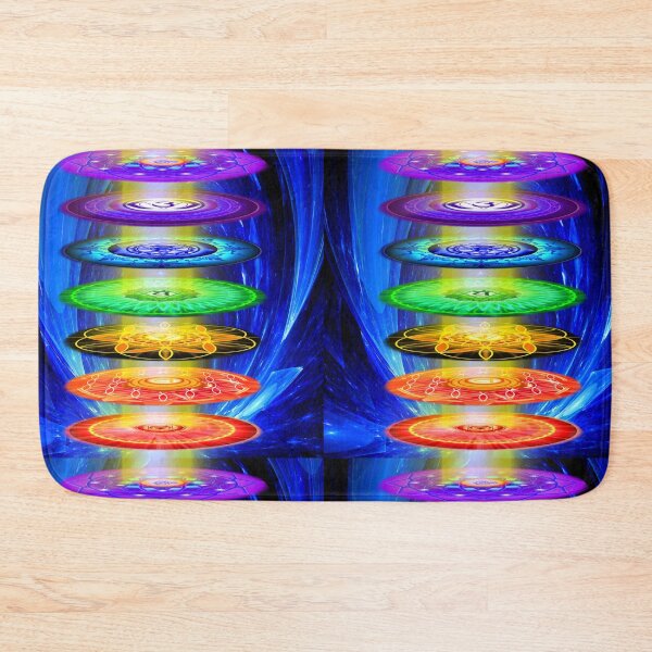 Item preview, Seven Chakras with Golden Ray designed and sold by KaiciCodedArt.