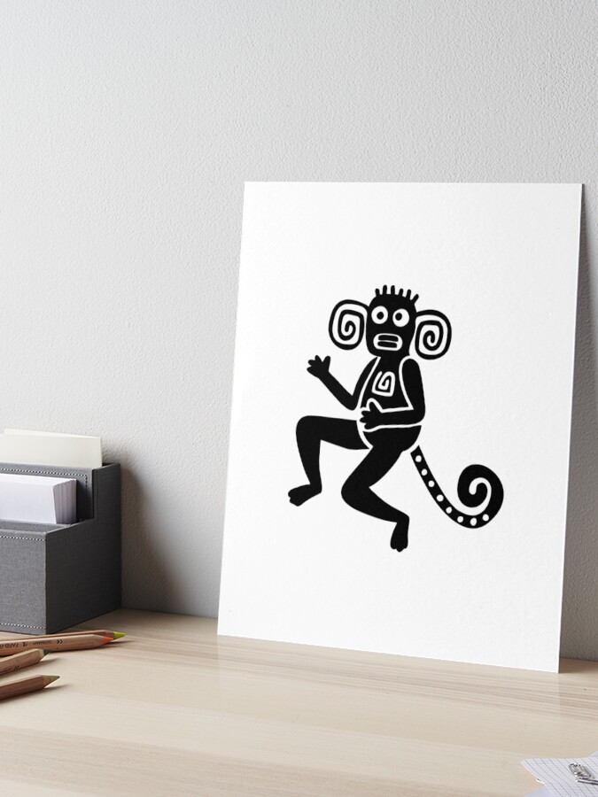 monkey, aztec, indian, mexican, symbols