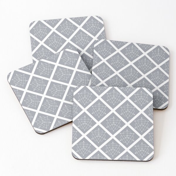Item preview, Merkaba on White Diagonal Plaid Pattern (Charcoal Gray) designed and sold by squishyrainbow.