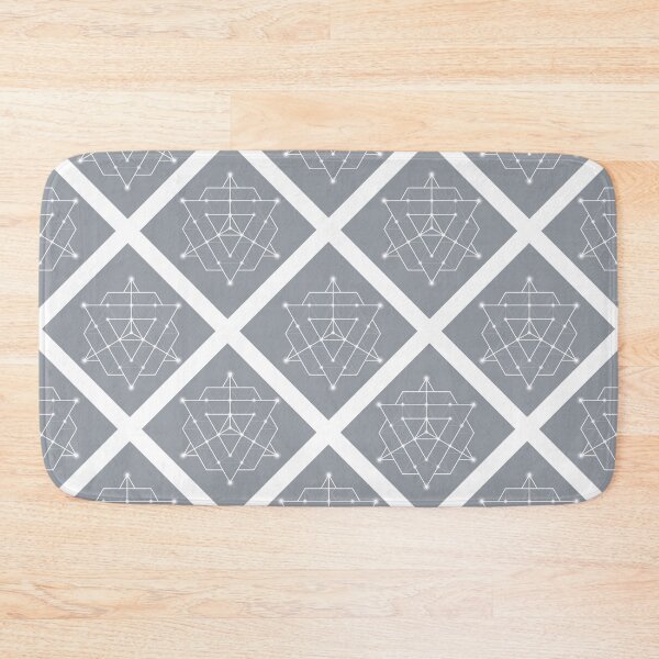 Item preview, Merkaba on White Diagonal Plaid Pattern (Charcoal Gray) designed and sold by squishyrainbow.