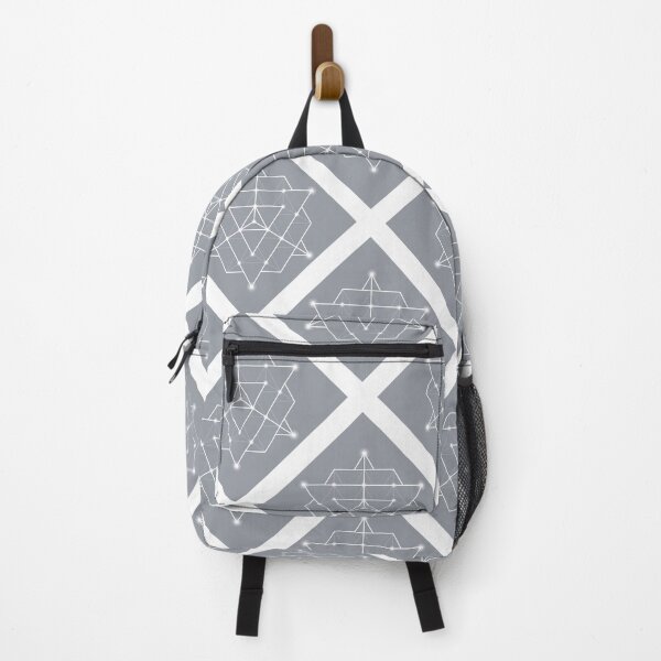 Item preview, Merkaba on White Diagonal Plaid Pattern (Charcoal Gray) designed and sold by squishyrainbow.