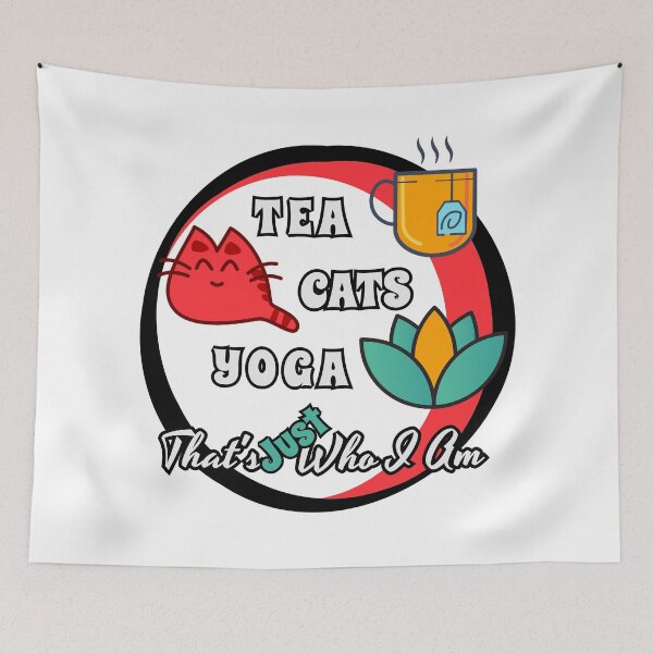 Item preview, Tea Cats Yoga designed and sold by Square Root of Squid.