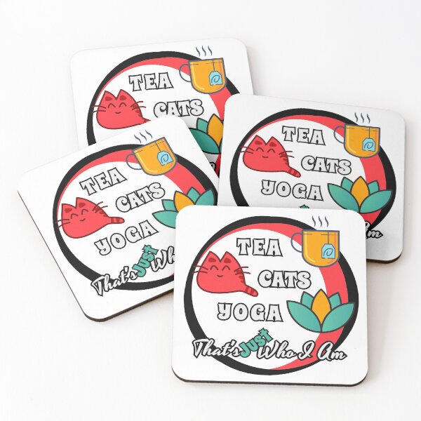 Item preview, Tea Cats Yoga designed and sold by Square Root of Squid.