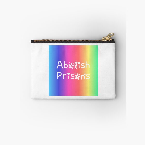 Item preview, Abolish Prisons Rainbow Gradient Square Hippie Text designed and sold by everything4eva.