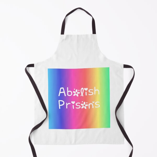Item preview, Abolish Prisons Rainbow Gradient Square Hippie Text designed and sold by everything4eva.