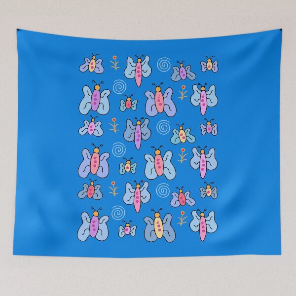 Item preview, Cute and Colorful Butterfly Pattern (blue) designed and sold by Davey's Designs.