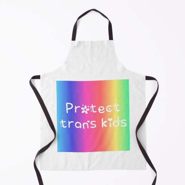 Item preview, Protect Trans Kids Rainbow Gradient Square Hippie Text designed and sold by everything4eva.