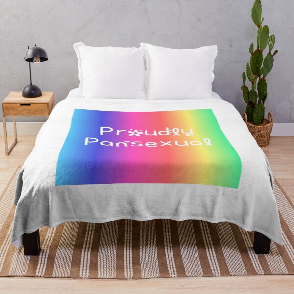 Item preview, Proudly Pansexual Rainbow Gradient Square Hippie Text designed and sold by everything4eva.