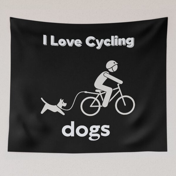 Item preview, I Love Cycling And Dogs,Funny Biking,Funny Dog Lovers designed and sold by piskwi.