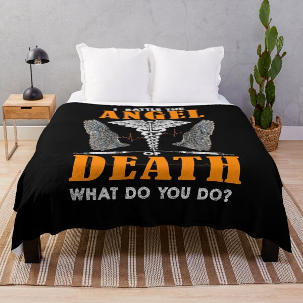 Item preview, I BATTLE THE ANGEL OF DEATH  WHAT DO YOU DO?  designed and sold by RockyMante.