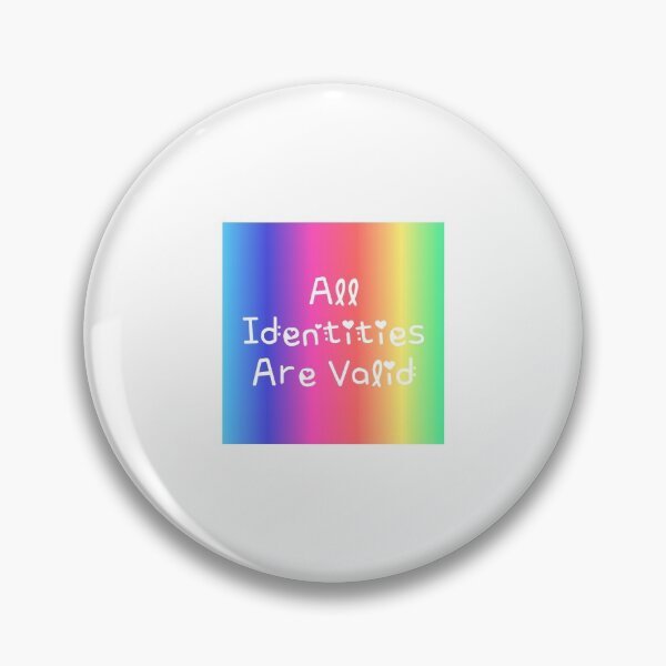 Item preview, All Identities Are Valid Rainbow Gradient Square Hippie Text designed and sold by everything4eva.