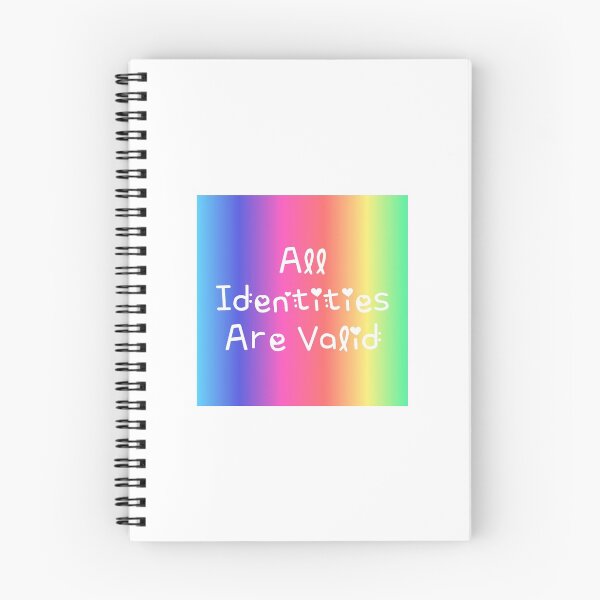 Item preview, All Identities Are Valid Rainbow Gradient Square Hippie Text designed and sold by everything4eva.