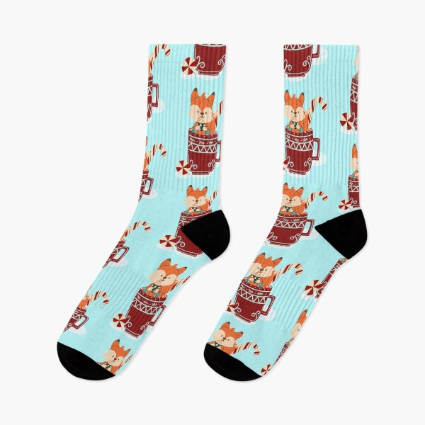Item preview, Foxy Christmas Tshirt Tee Shirt Cute Funny Kawaii Graphic Cartoony Design for Apparel Accessories Home Decor Skins Totes Bags Wall Art Stickers designed and sold by Rocbebe.