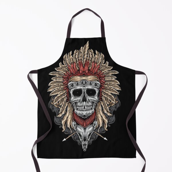 Item preview, Native Indian skull designed and sold by Rakos-Merch.