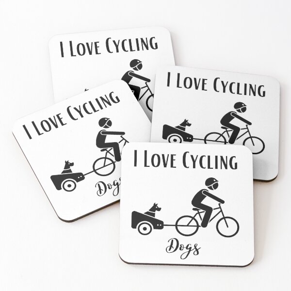 Item preview, I Love Cycling And Dogs,Funny Biking,Funny Dog Lovers designed and sold by piskwi.