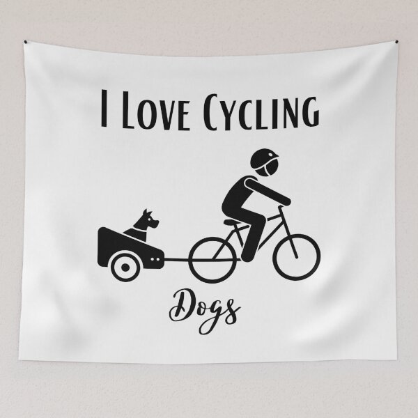 Item preview, I Love Cycling And Dogs,Funny Biking,Funny Dog Lovers designed and sold by piskwi.